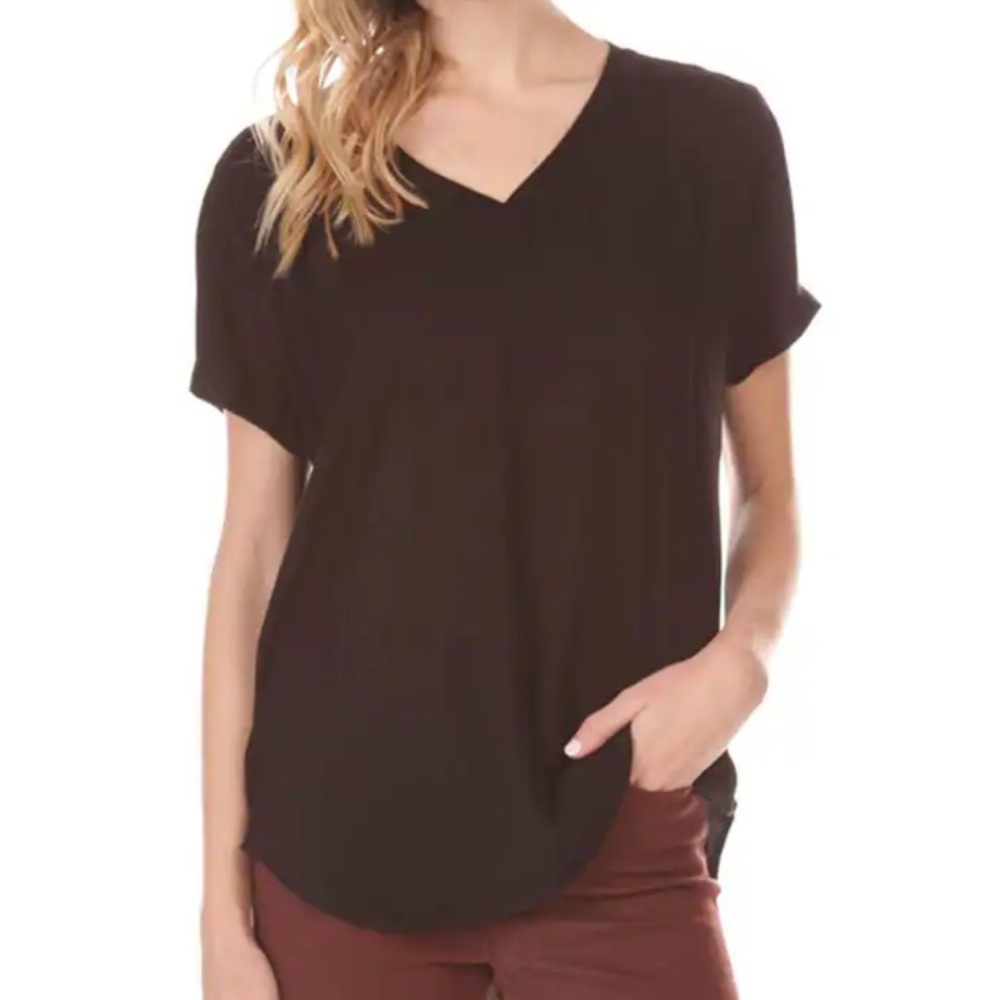 Like new Cloth & Stone Burgundy V neck Medium Anthropologie wine rayon